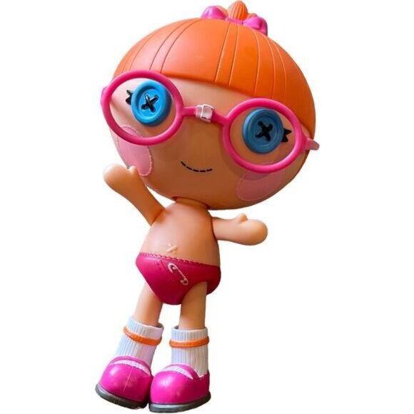 Lalaloopsy Littles Doll Specs Reads A Lot With Pink Glasses & Button Eyes 8" - Picture 1 of 6